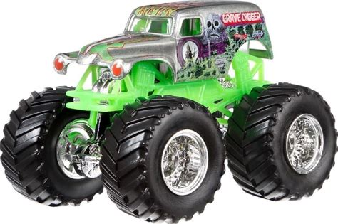 grave digger mini hot wheel with dvd|silver grave digger.